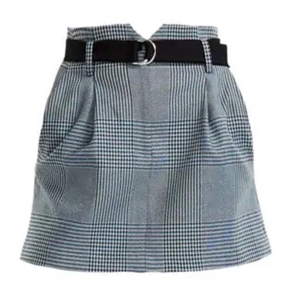 Maje Jadie Belted Houndstooth Mini Skirt EU34 / US2 ASO Emily in Paris - Picture 8 of 14